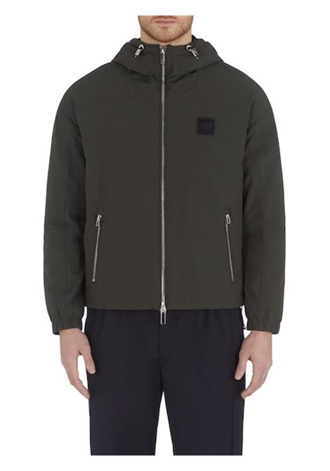 Emporio Armani - Giacca in poliammide elasticizzata verde EMPORIO ARMANI | Giubbotti | 6L1BH5 1NNIZ0558